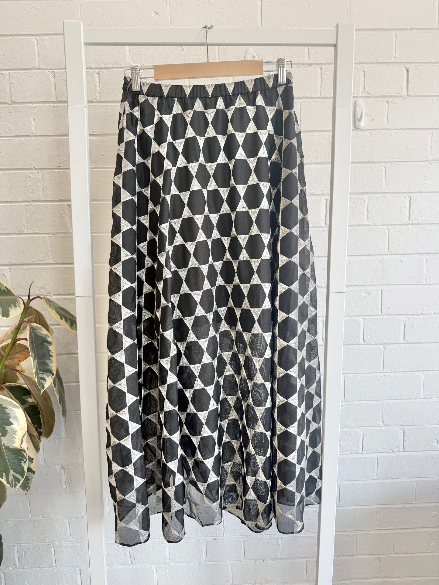 Sass & Bide Supernature Skirt in Black/White - Size 10