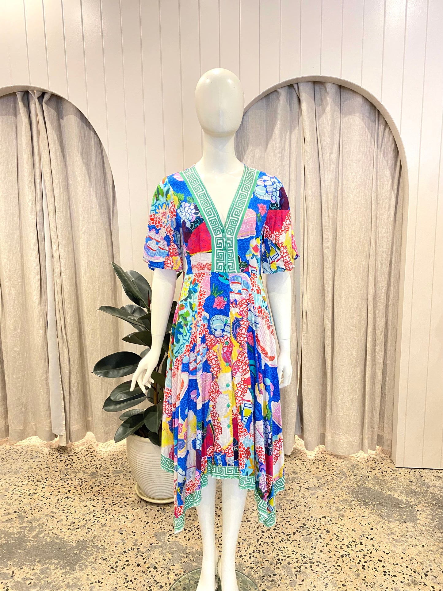 Gorman Midi Dress in Dessert Print - Size 10