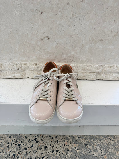 Bared Pink Patent Leather Sneakers - Size 37