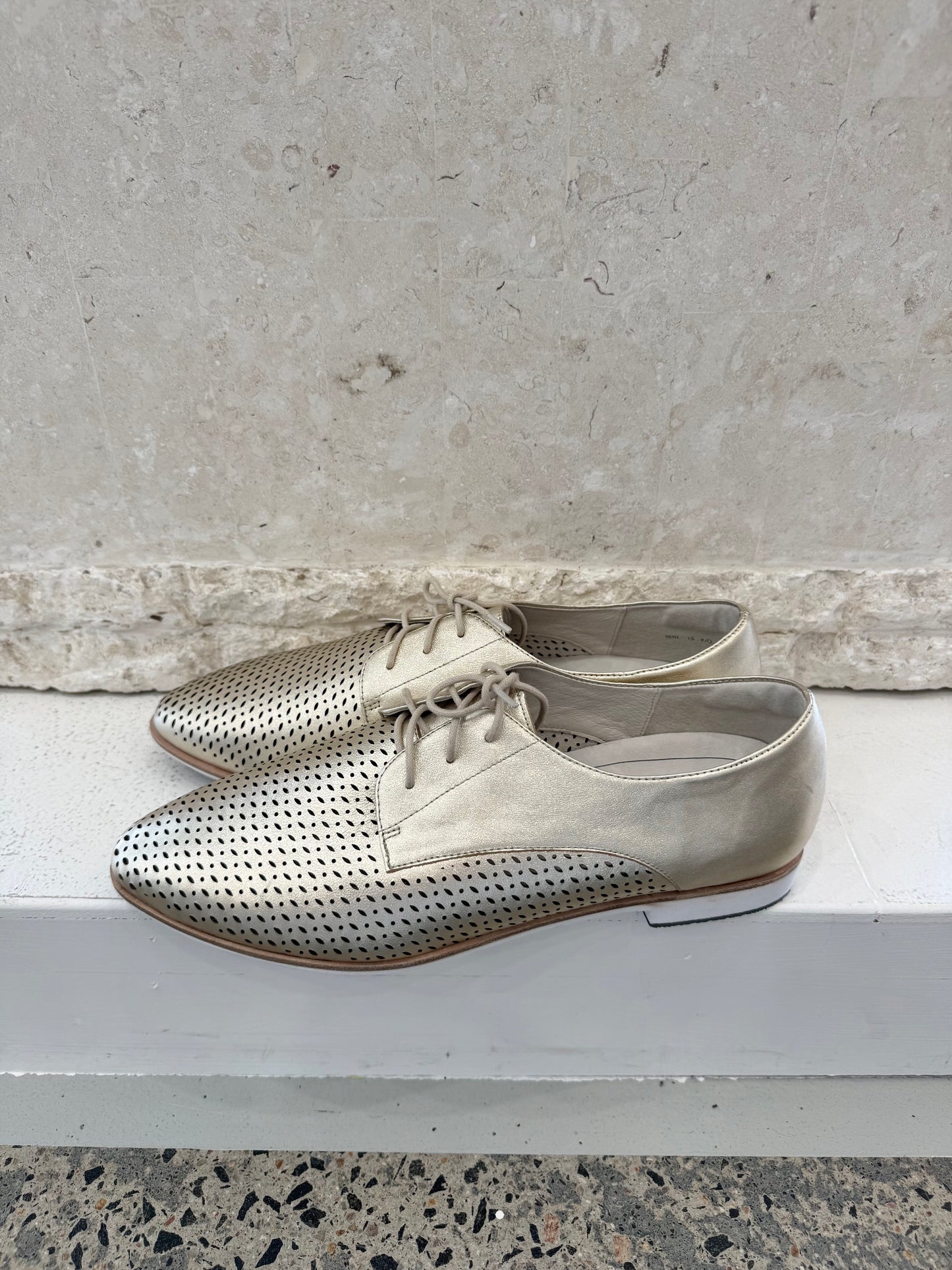 Frankie 4 Gold Beth Brogues - Size 13