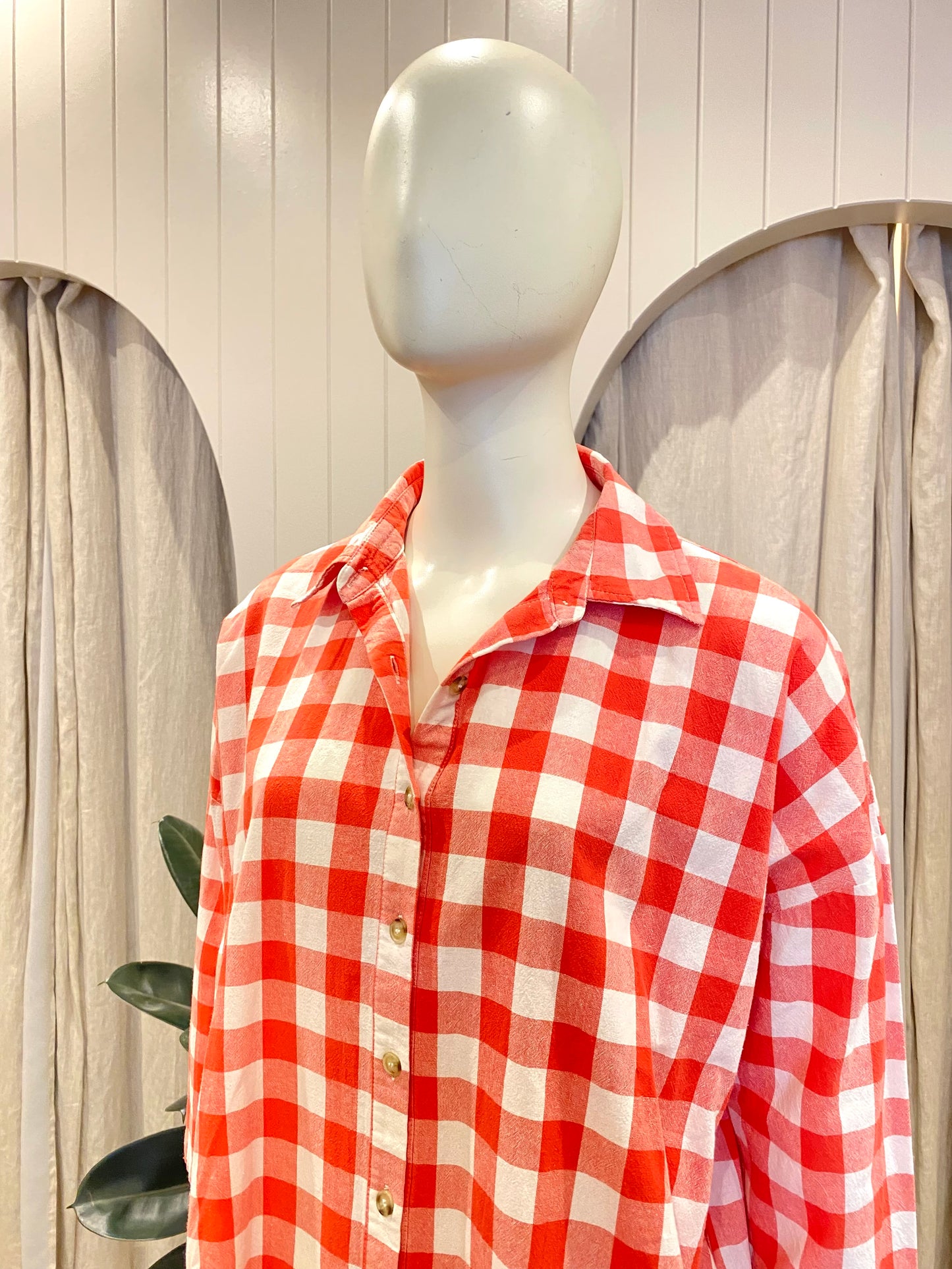 La Boheme Girls 'Moxie' Mini Dress in Red Gingham - One Size