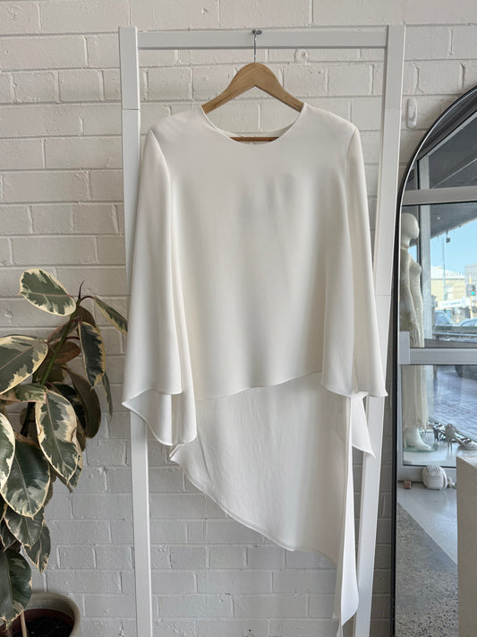 Carla Zampatti White Serenity Top - Size 12