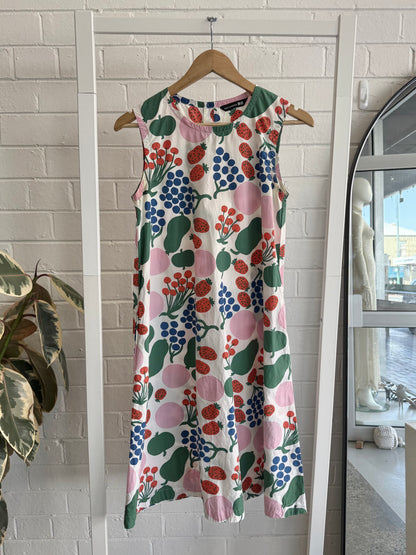 Uniqlo x Marimmeko Printed A Line Midi Dress - Size XS (6 - 8)