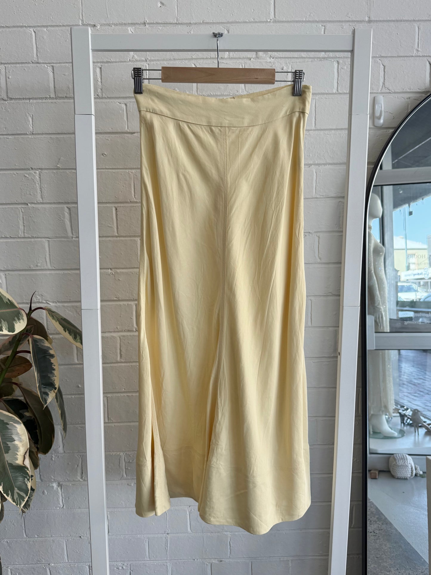 Sheike Butter Yellow Midi Skirt - Size 10