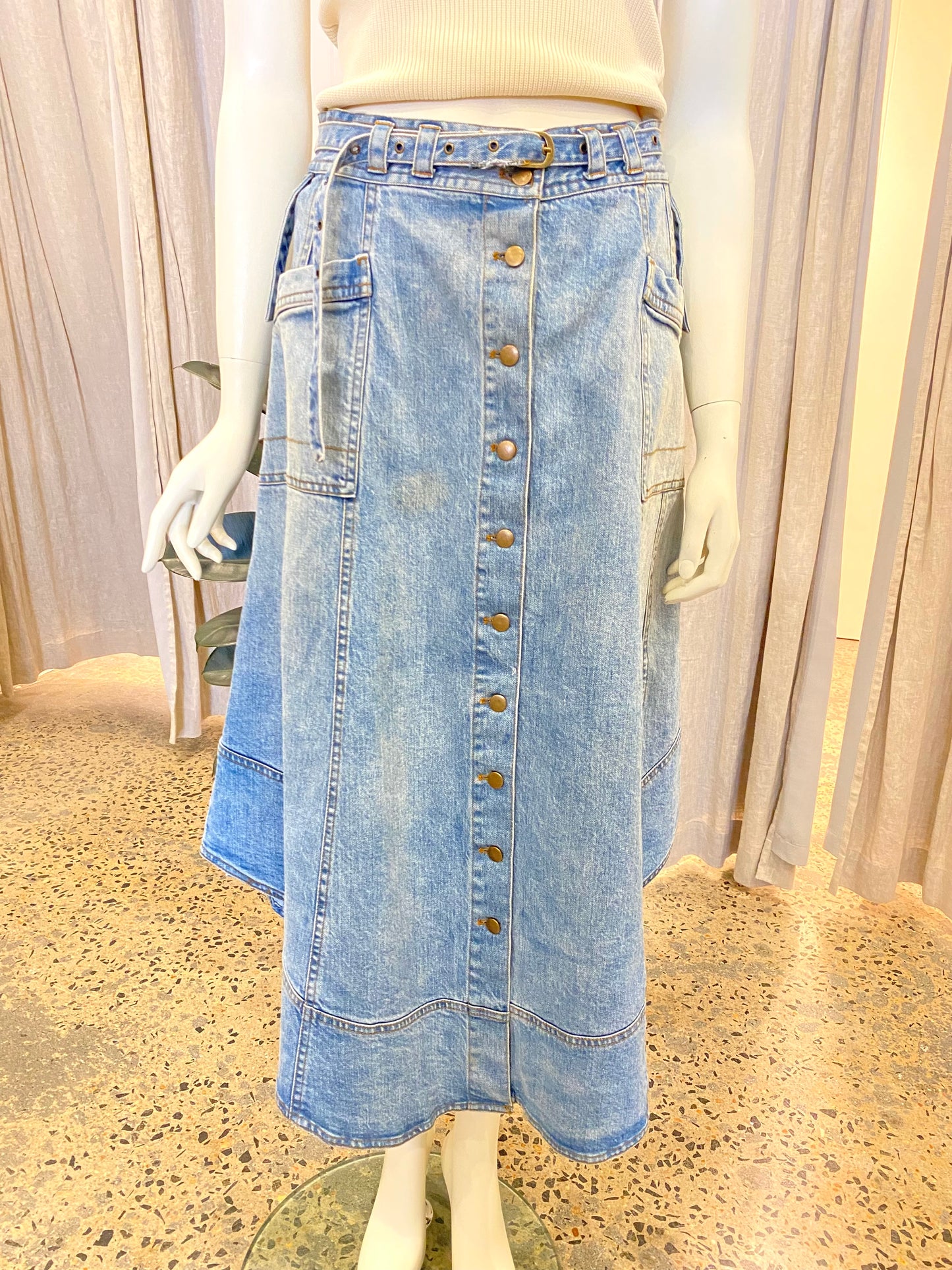 Ministry Of Style Denim Midi Skirt - Size 10