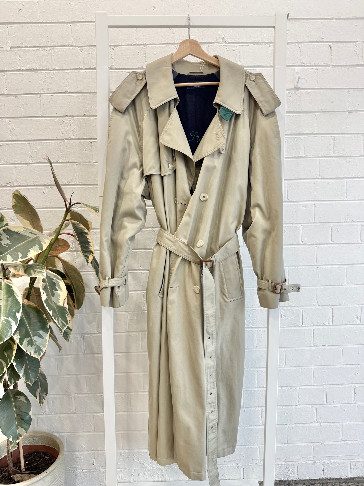 Gant Heritage Khaki Trench Coat - Size L (14 - 16)