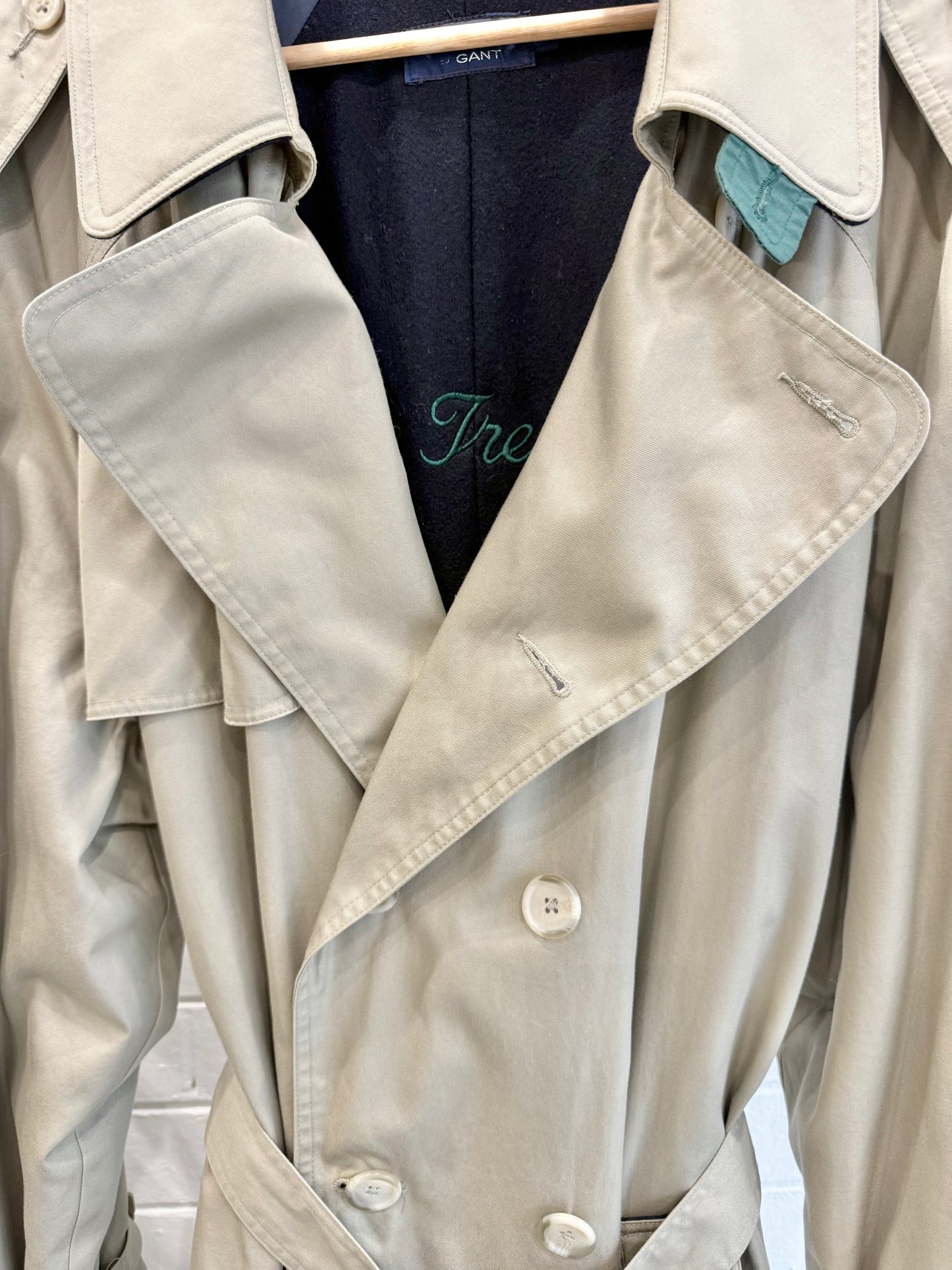 Gant Heritage Khaki Trench Coat - Size L (14 - 16)
