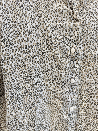 Zulu and Zephyr Micro Leopard Tie Shirt - Size 10