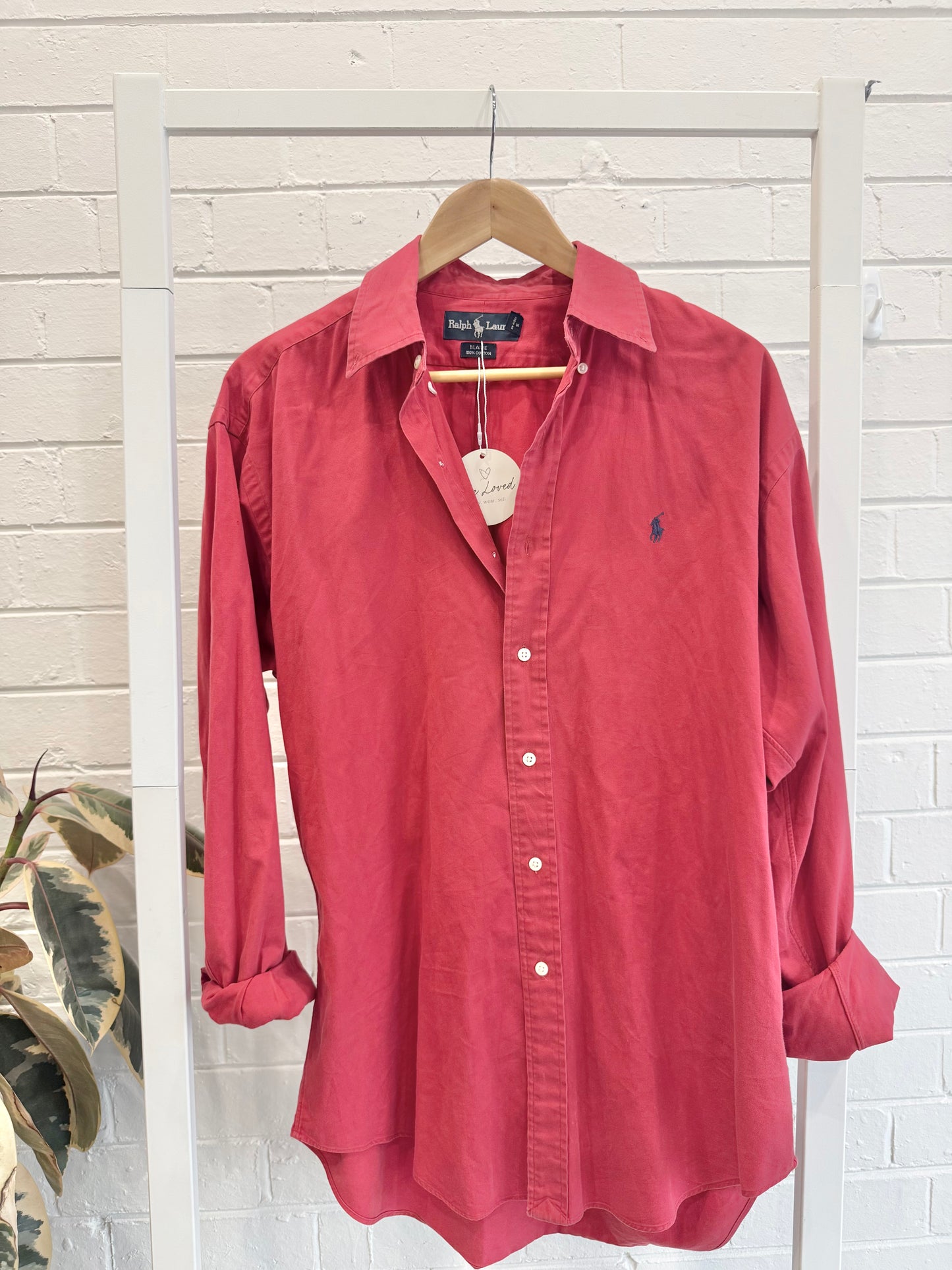 Ralph Lauren Red Blaire Shirt - Size M (12 - 14)