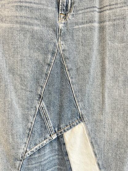 Frame Le Midi Patchwork Denim Midi Skirt - Size 27 (8)