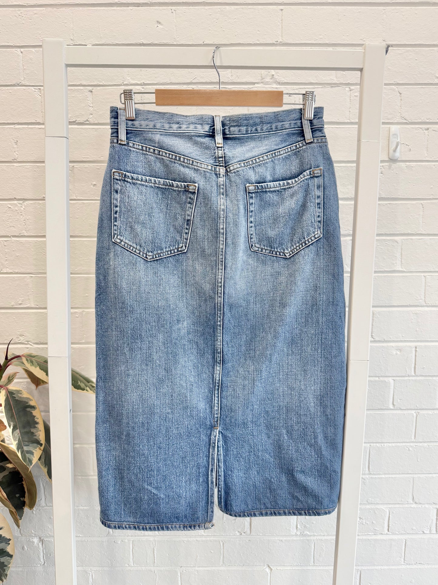Frame Le Midi Patchwork Denim Midi Skirt - Size 27 (8)