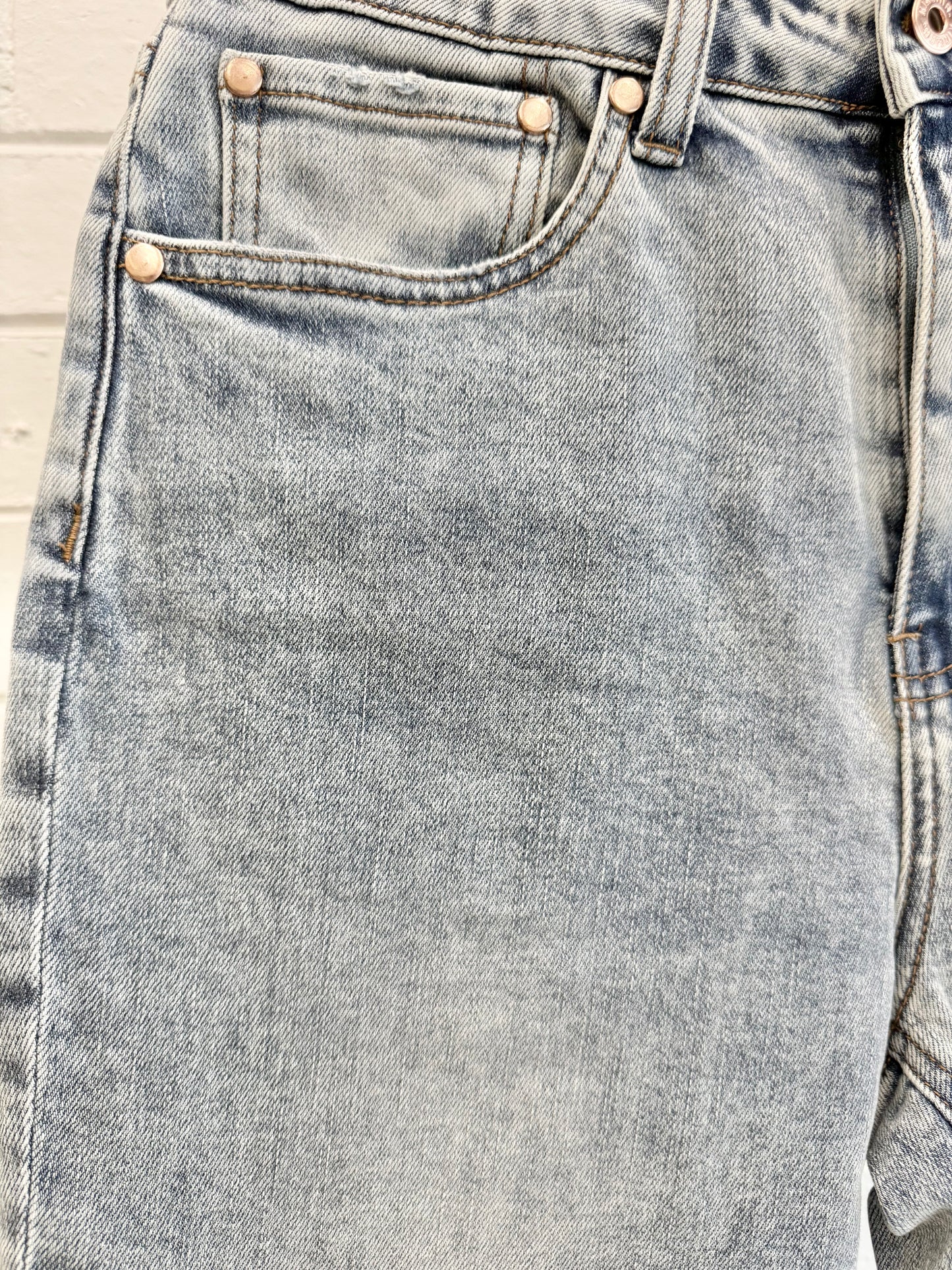 Kireina Sun Bleached Alim Straight Leg Jean - Size 28 (8 - 10)