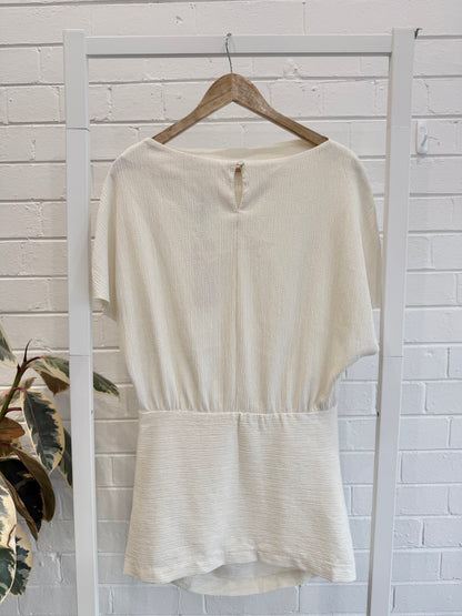 Bec and Bridge Ivory Jolene Mini Dress - Size 10