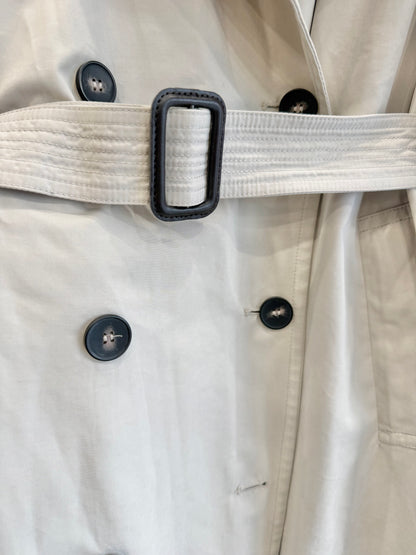 Zara Beige Double Breasted Trench Coat - Size XS (8 - 10)