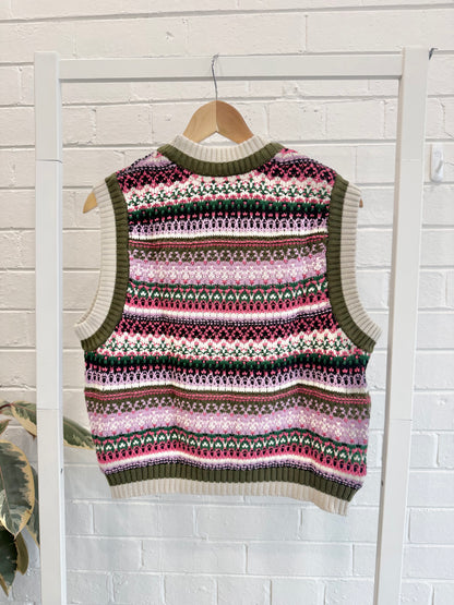 Kowtow Flowerbed Knit Vest - Size L (12)