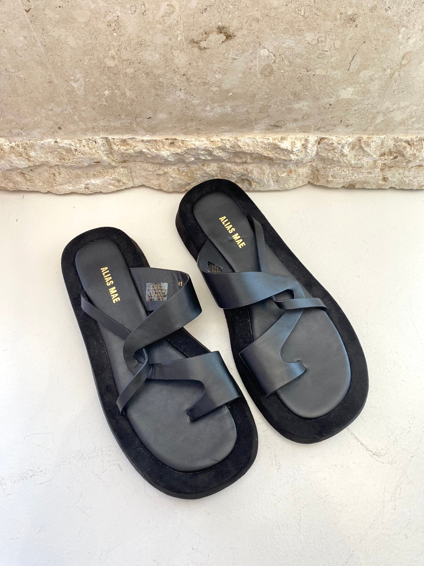 Alias Mae 'Polo' Sandal in Black - Size 41