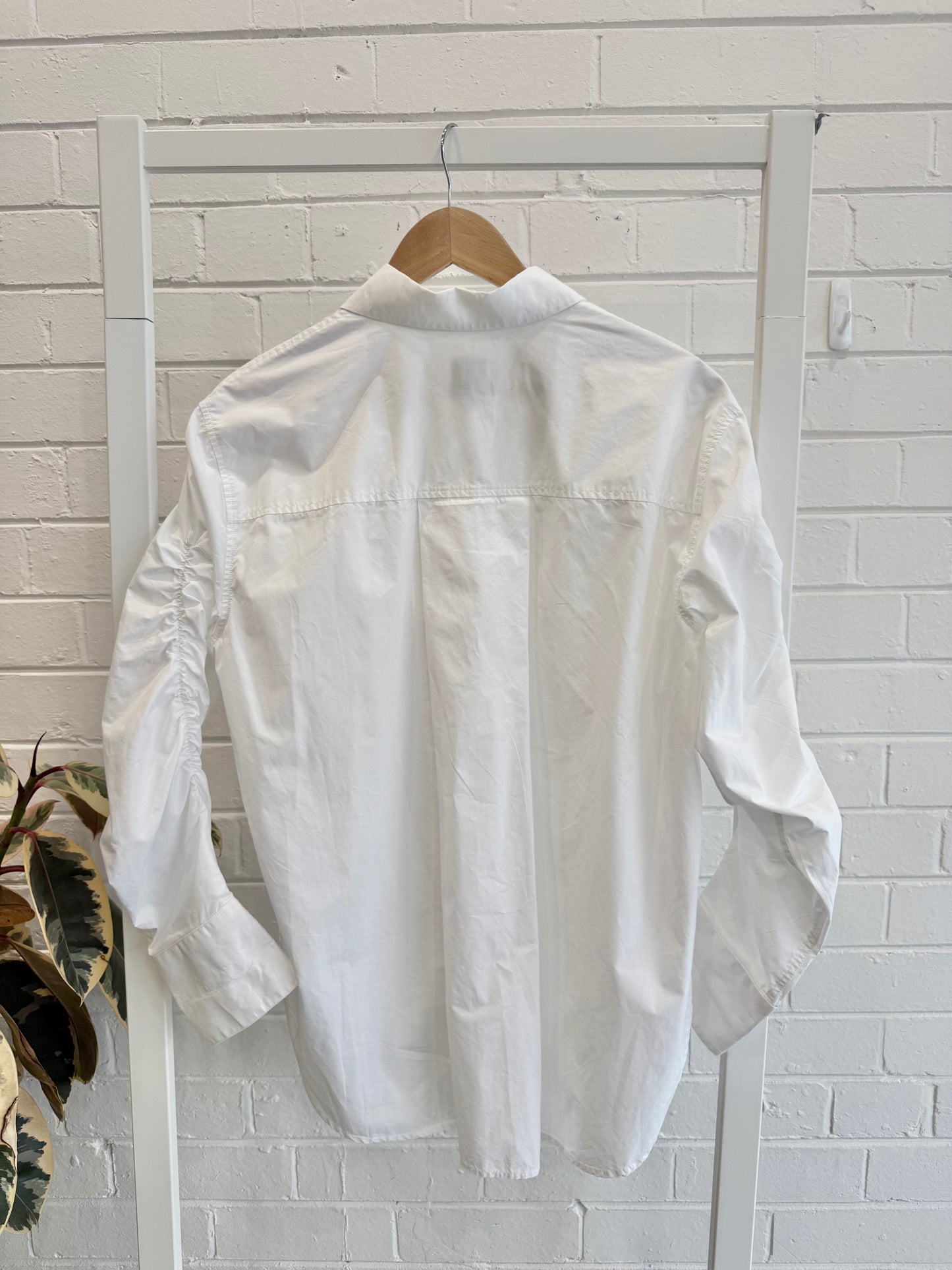 Husk White Sleeve Detailed Shirt - Size 8