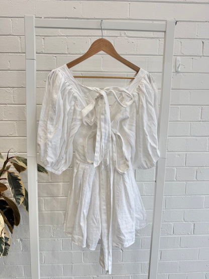 Joslin White Andrea Playsuit - Size 8
