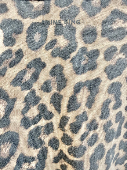 Anine Bing Black/Brown Leopard Miles Sweatshirt - Size S (10 - 12)