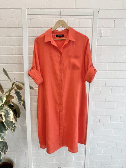 Cable Melbourne Poppy Midi Shirt Dress - Size 12