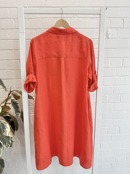 Cable Melbourne Poppy Midi Shirt Dress - Size 12
