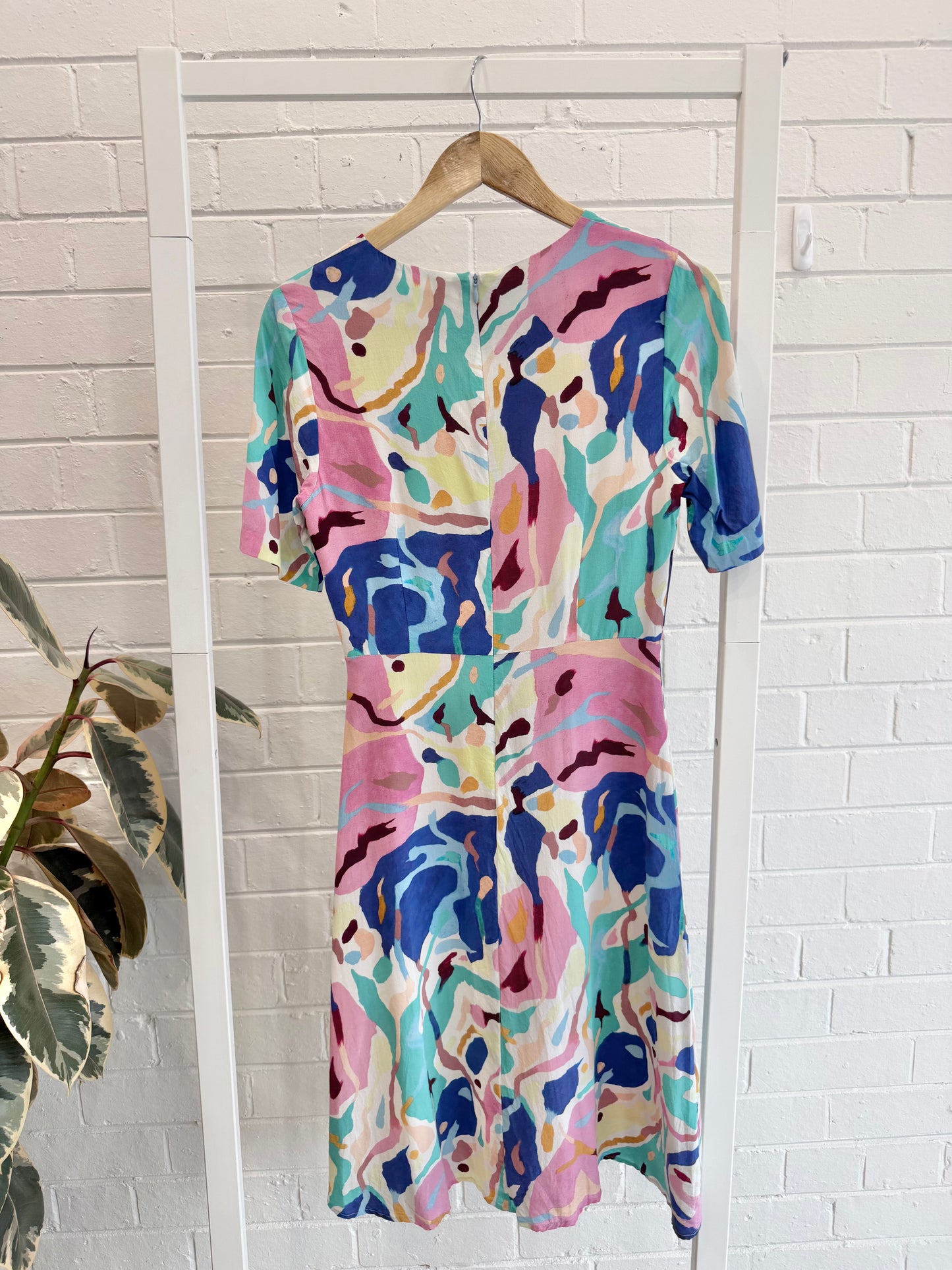 Gorman x Mireia Ruiz Canvas Silk Midi Dress - Size 8