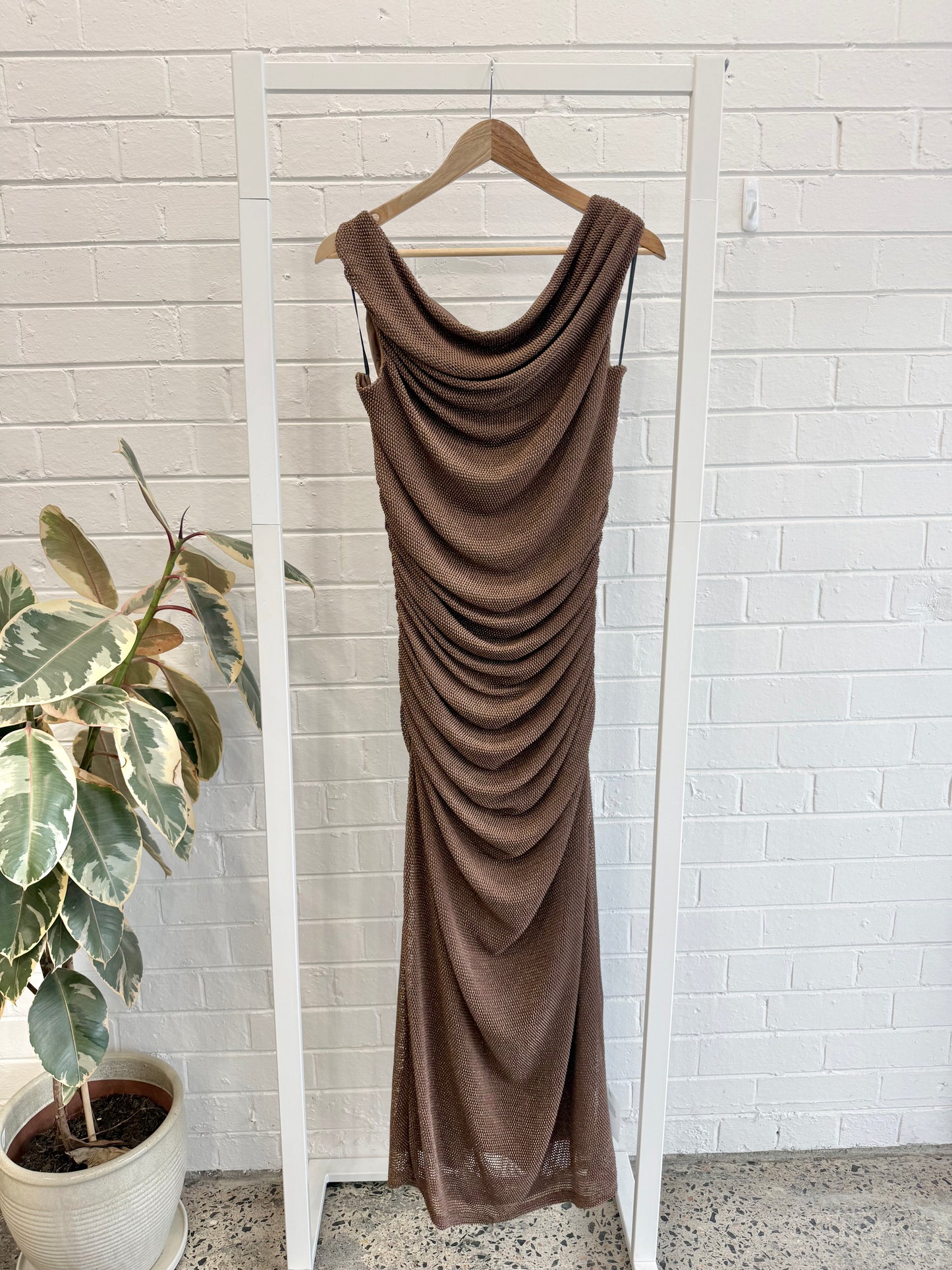 Sheike Mocha Alexa Maxi Dress - Size 16