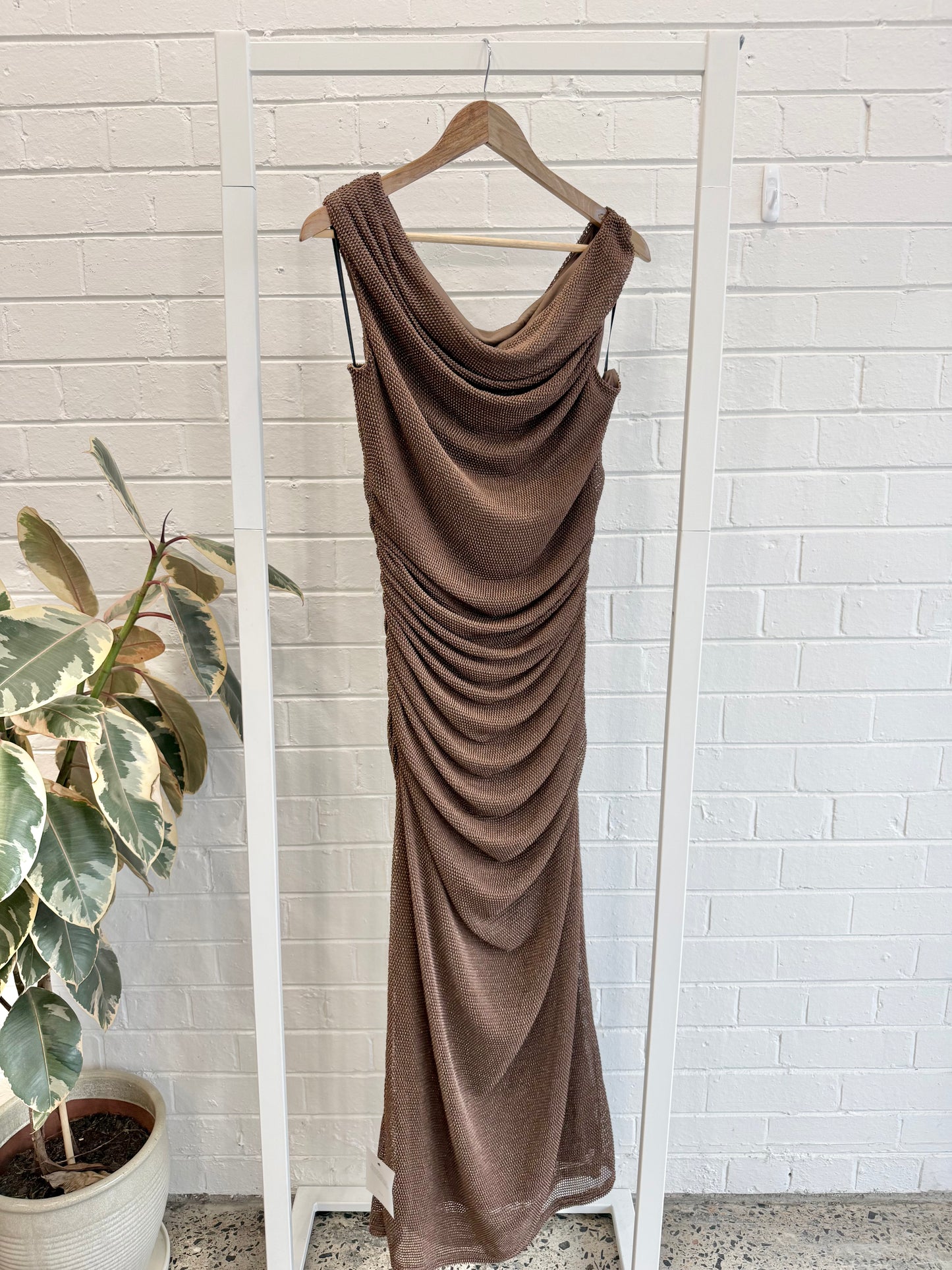 Sheike Mocha Alexa Maxi Dress - Size 16