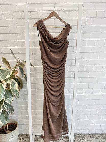 Sheike Mocha Alexa Maxi Dress - Size 16