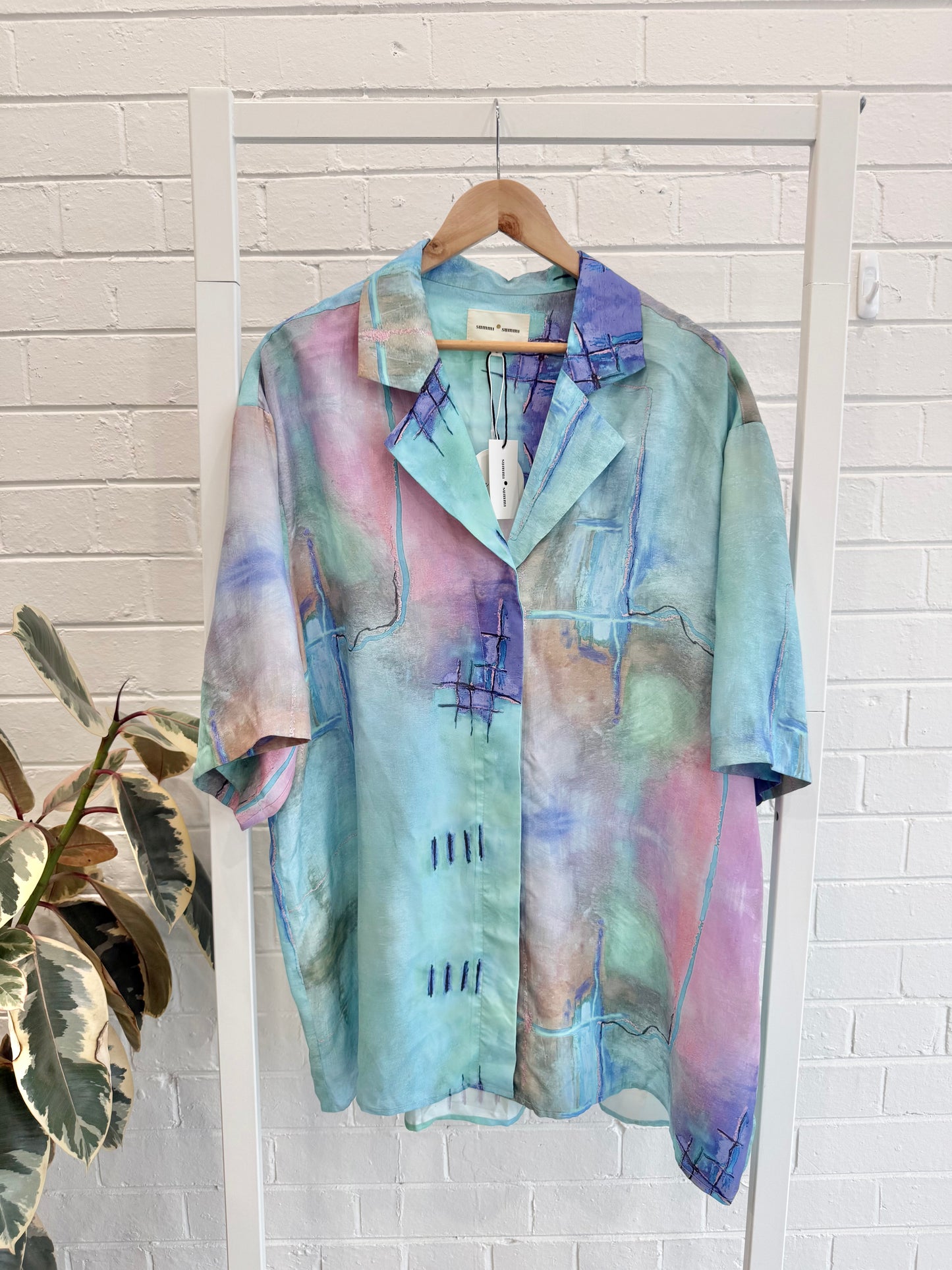 Summi Summi Luka Shirt Dress - Size L (12)
