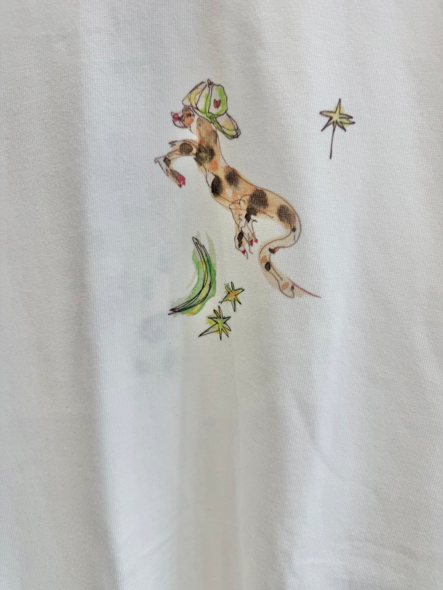 Alémais x Anouk Colantoni Cream Play Embroidered Tee - Size XL