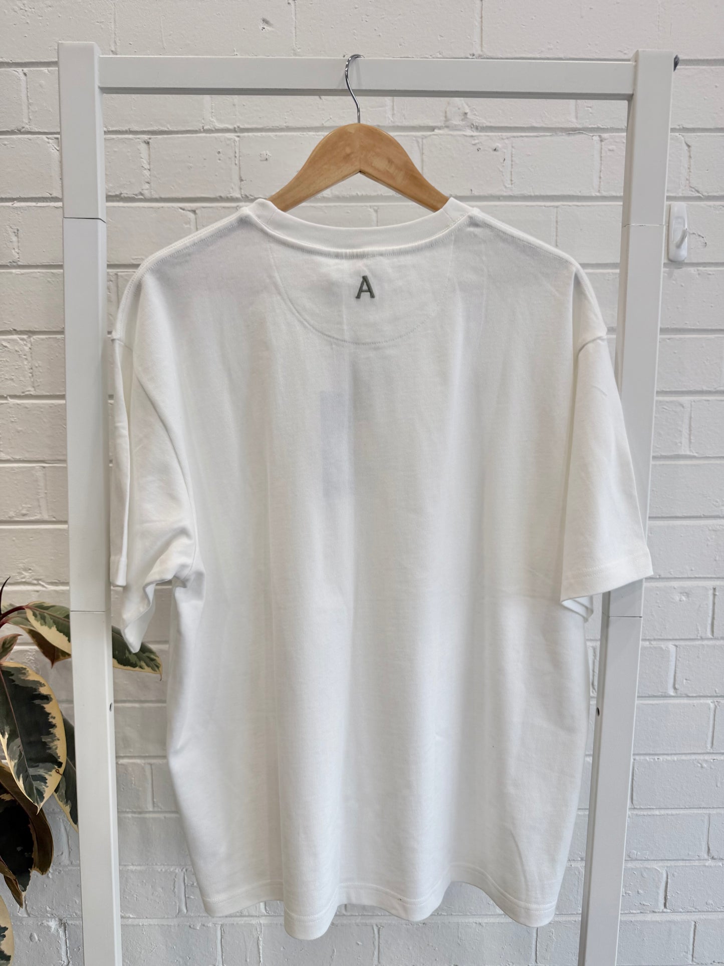 Alémais x Anouk Colantoni Cream Play Embroidered Tee - Size XL
