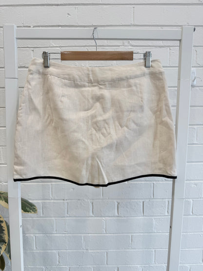 Dissh Cream Von Linen Shirt and Skort - Size 14