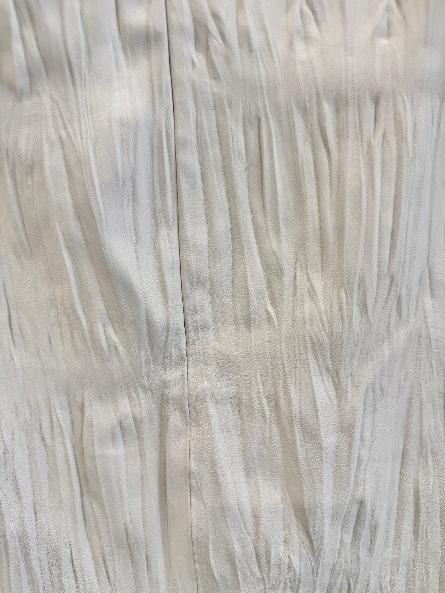 Ena Pelly Vintage White Hazel Leather Mini Skirt - Size 16