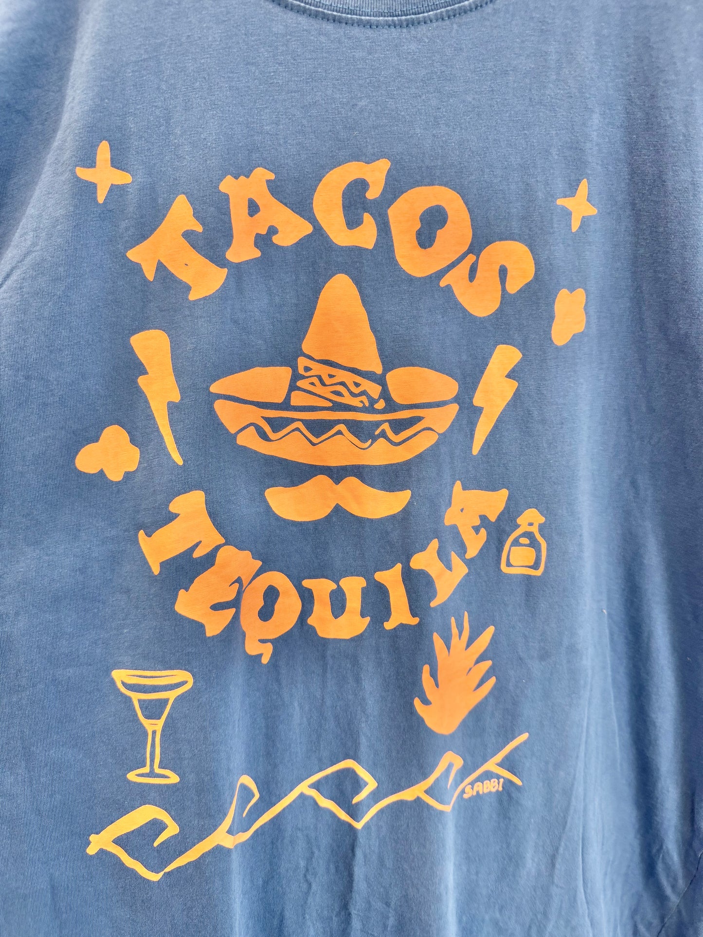 Sabbi Taco & Tequila Tee - Blue - Size M