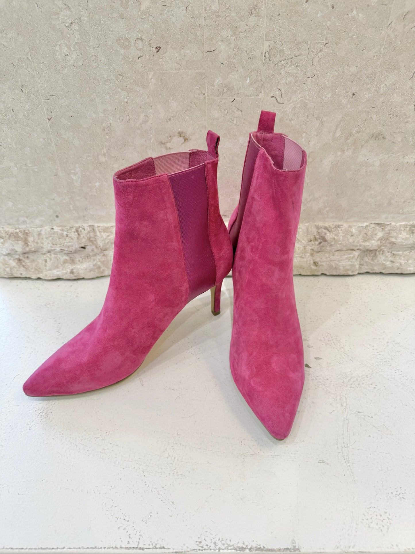 Top End Fuchsia Bryann Suede Boots - Size 39
