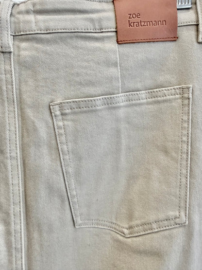 Zoe Kratzmann Cream Denim Long Skirt - Size 2 (12-14)