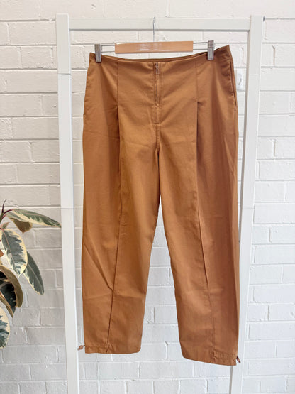 Lululemon Cotton-Blend Twill Trousers - Tan - Size 31 (12-14)