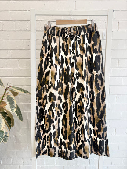 Aje Studio 'Airlie' Relaxed Leopard Pants - Size 8