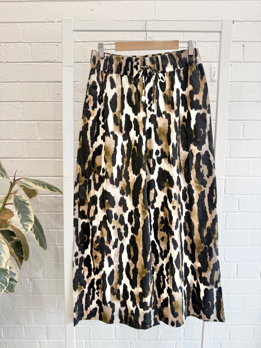 Aje Studio 'Airlie' Relaxed Leopard Pants - Size 8