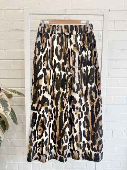 Aje Studio 'Airlie' Relaxed Leopard Pants - Size 8