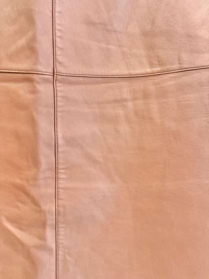 Ena Pelly Aria Leather Midi Skirt - Size 12