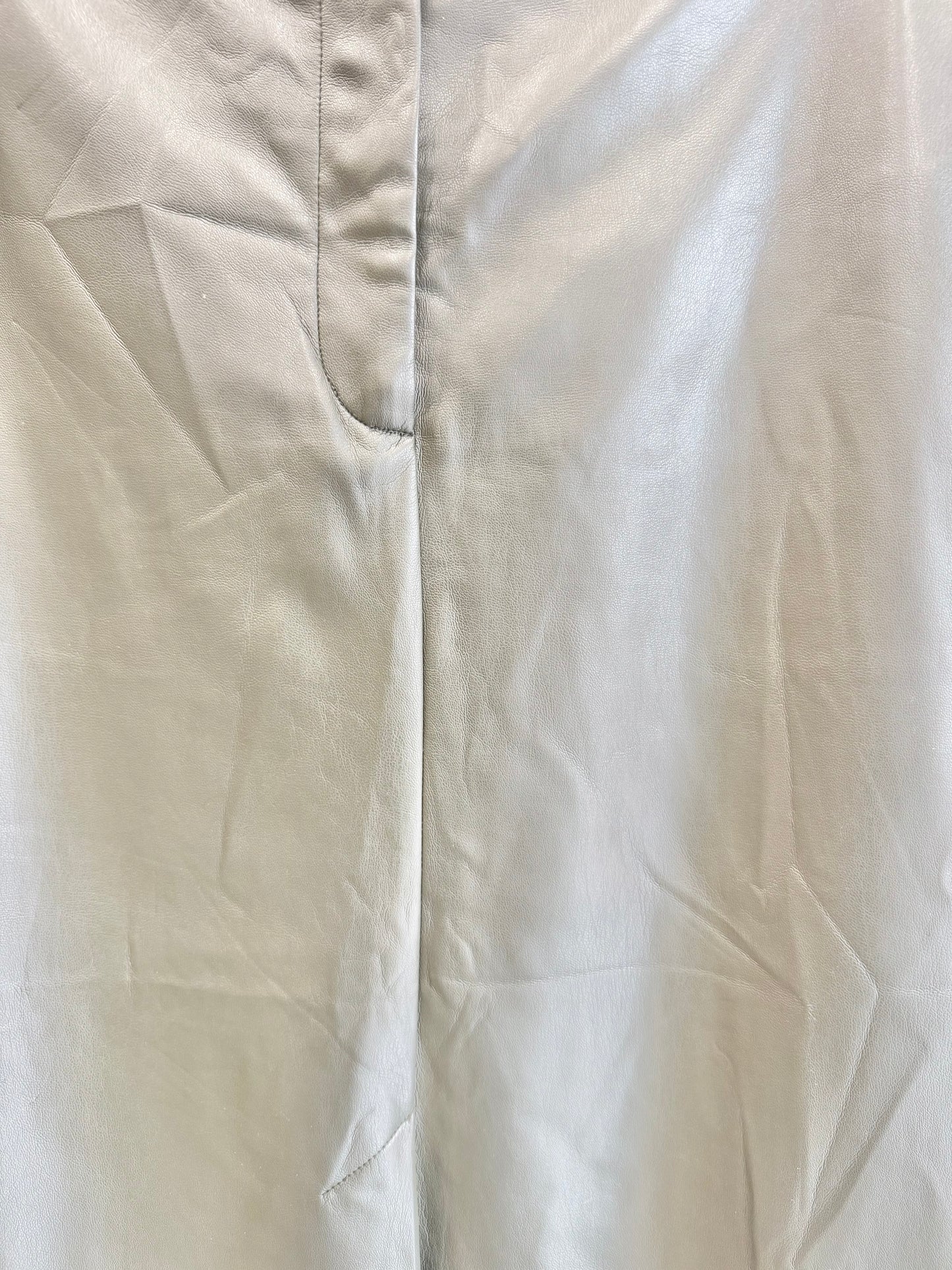 Country Road Faux Leather Long Skirt – Khaki - Size 12