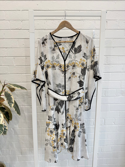 Once Was Floral Midi Dress - Size 1 (8-10)