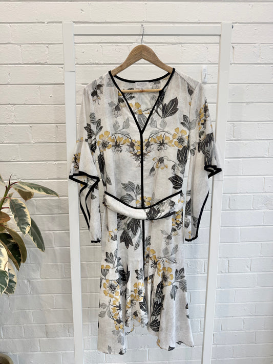 Once Was Floral Midi Dress - Size 1 (8-10)