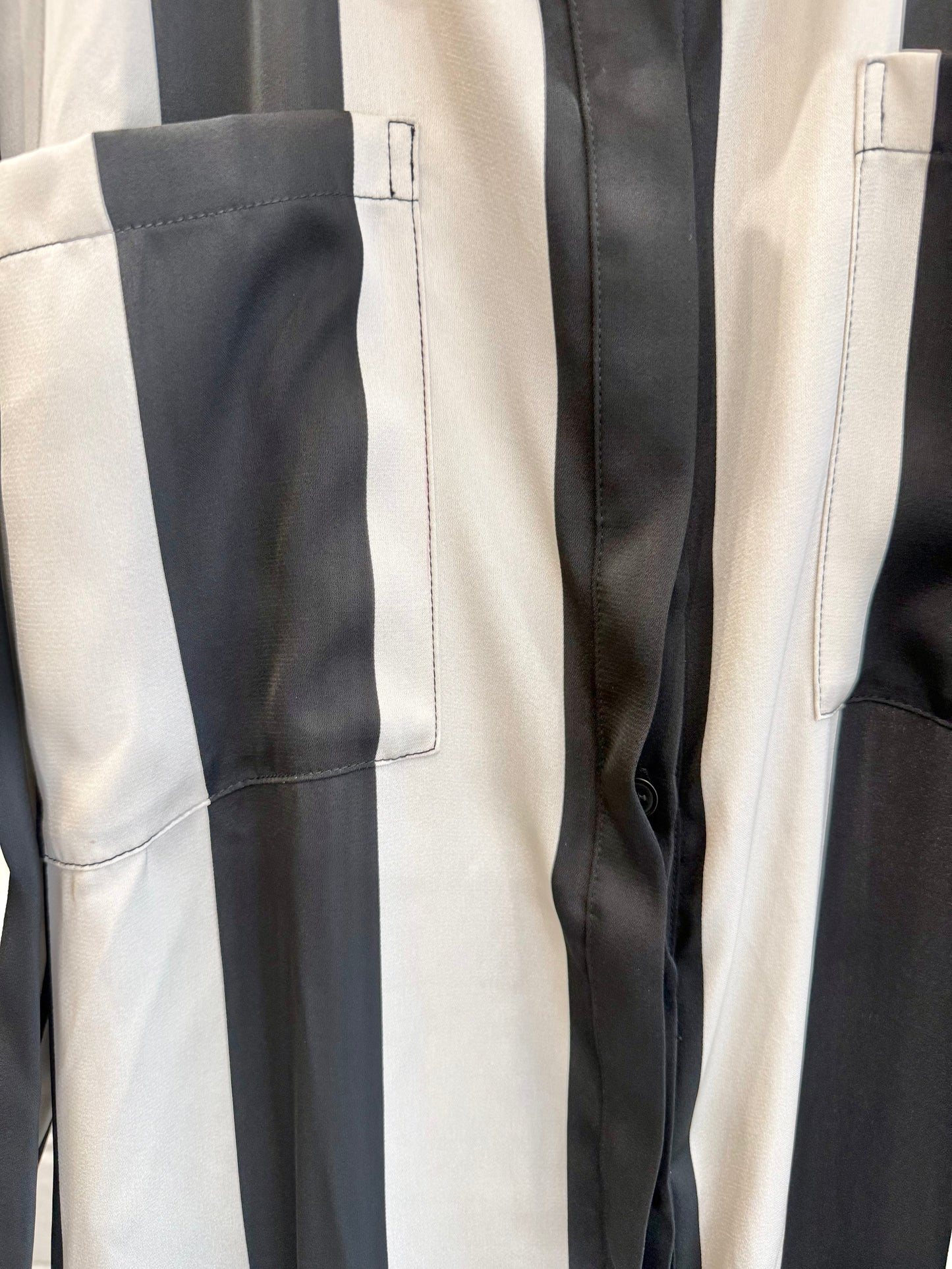 BNWT Among The Brave Cyprus Shirt Dress – Black & Sand Stripe - Size 10