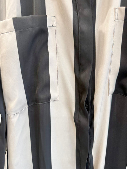BNWT Among The Brave Cyprus Shirt Dress – Black & Sand Stripe - Size 10