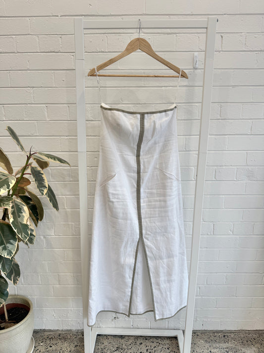 ROAME Amulet Dress – Optical White - Size 2 (Aus 10)