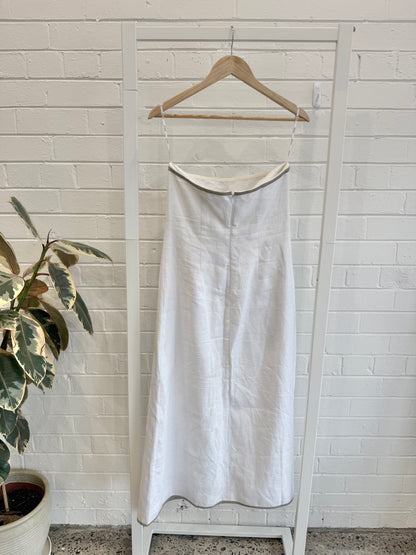 ROAME Amulet Dress – Optical White - Size 2 (Aus 10)