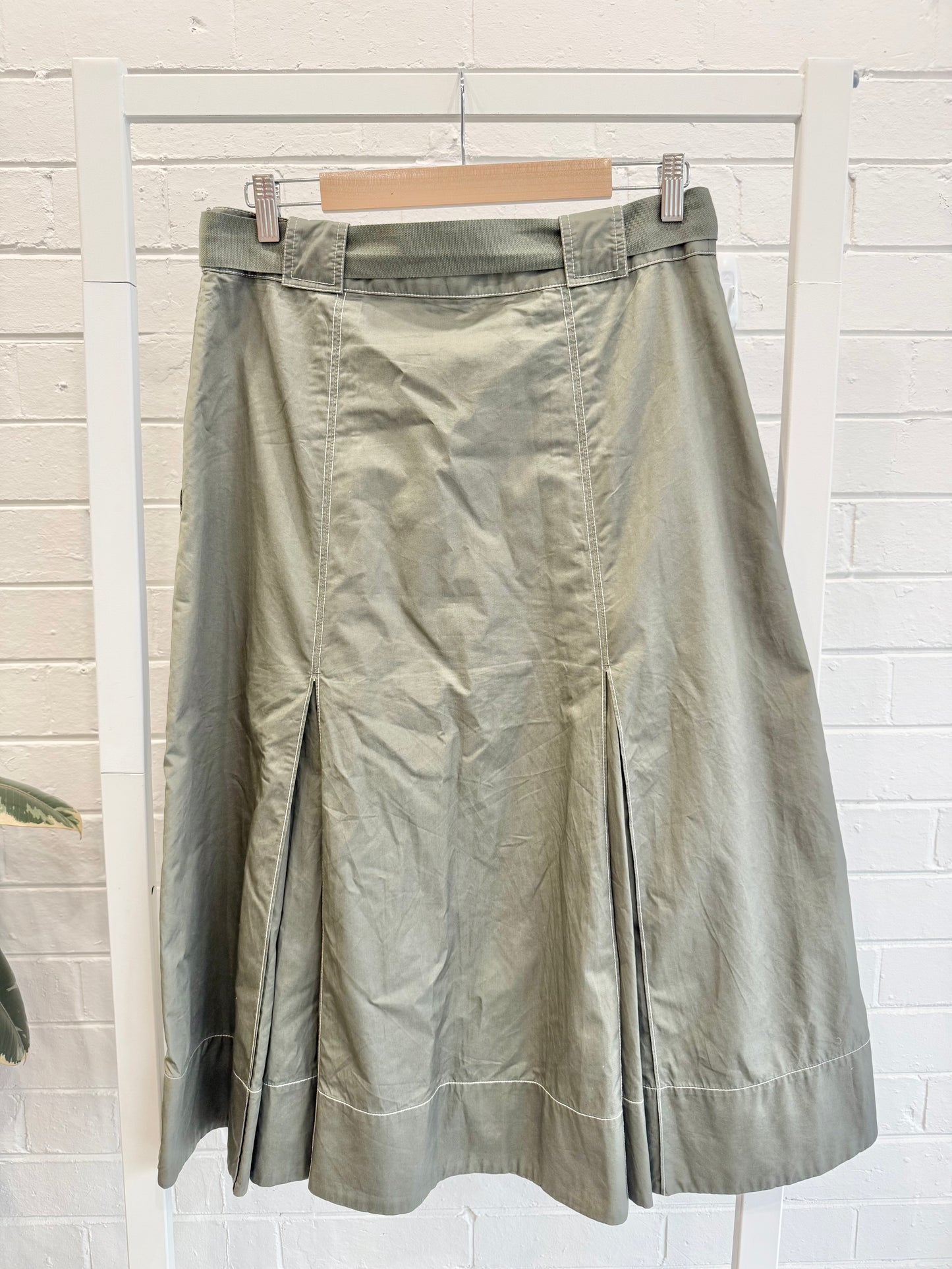 Country Road Pocket Detail Skirt – Dark Moss - Size 12